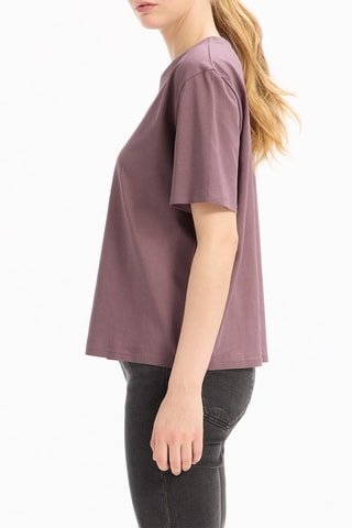 T-shirt large en coton biologique - Violet