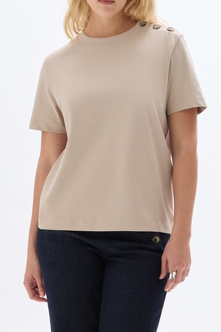 T-shirt droit - Beige