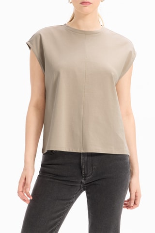 T-shirt droit - Beige