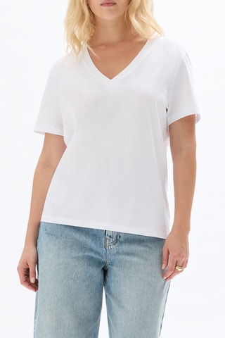 T-shirt droit en coton biologique - Blanc