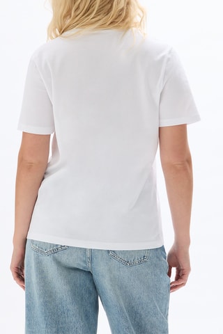 T-shirt droit en coton biologique - Blanc