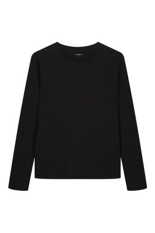 T-shirt straight in cotone bio - Nero