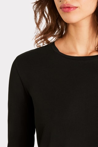 T-shirt straight in cotone bio - Nero