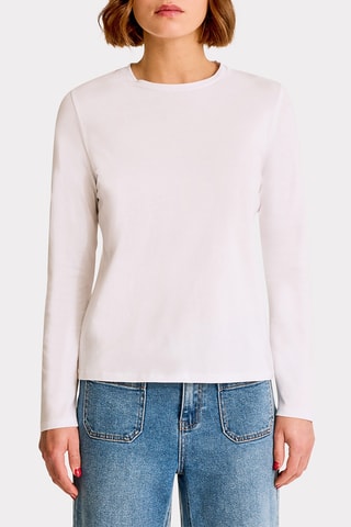 T-shirt droit en coton biologique - Blanc