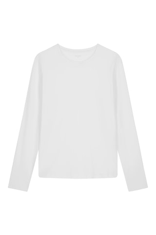 T-shirt droit en coton biologique - Blanc