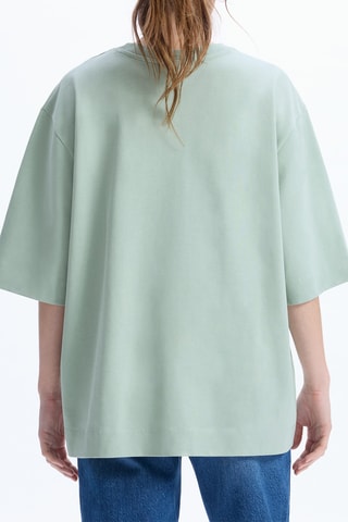 T-shirt oversize en coton biologique - Vert d'eau