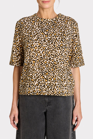 T-shirt taglio dritto - Beige melange