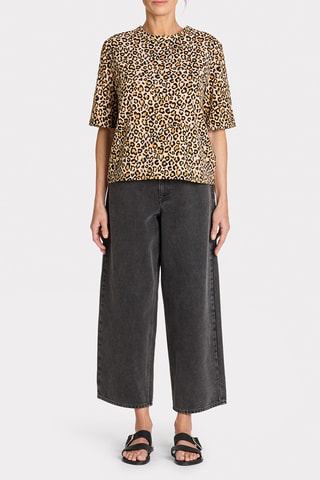 T-shirt taglio dritto - Beige melange