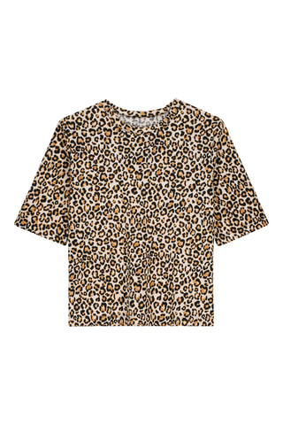 T-shirt taglio dritto - Beige melange