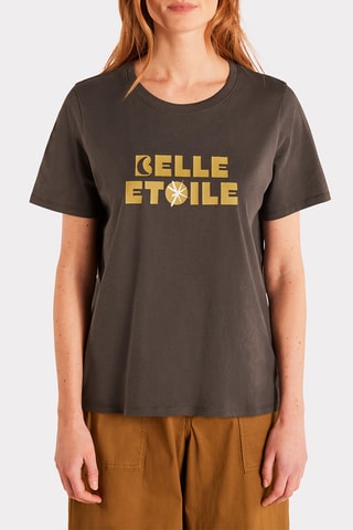 T-shirt straight in cotone bio - Antracite