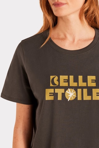 T-shirt straight in cotone bio - Antracite