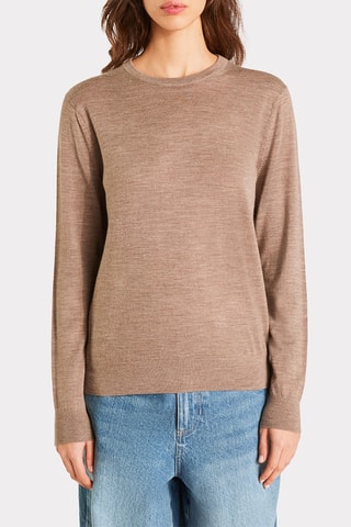 Pull en laine - Taupe chiné