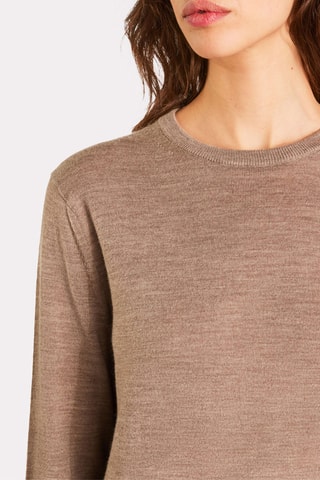 Pull en laine - Taupe chiné