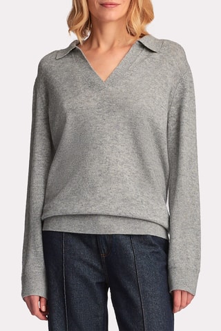 Pull en laine et cachemire - Gris chiné