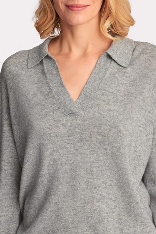 Pull en laine et cachemire - Gris chiné