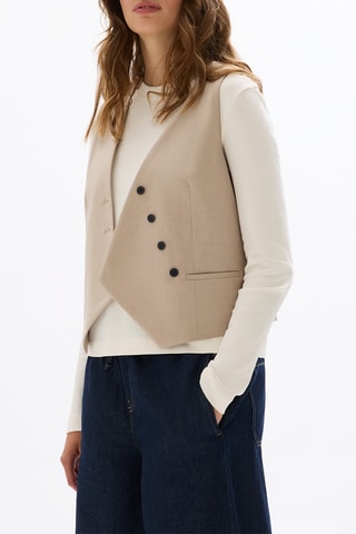 Gilet da completo - Beige melange