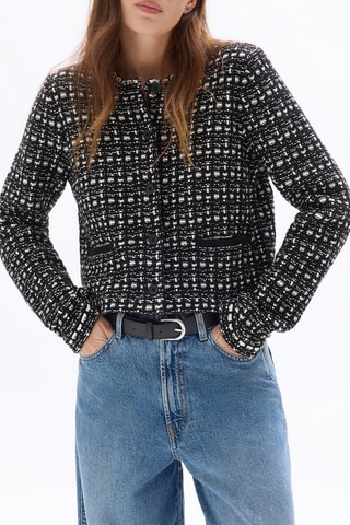 Giacca in tweed - Nero