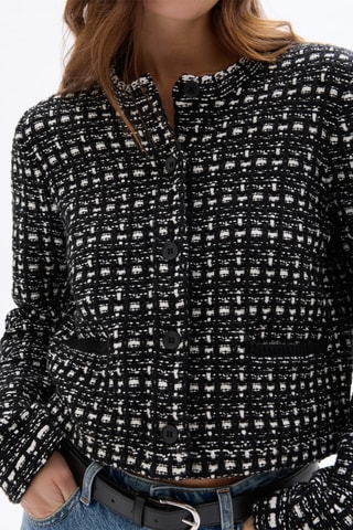 Giacca in tweed - Nero