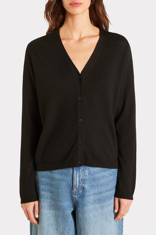 Cardigan in lana - Nero 