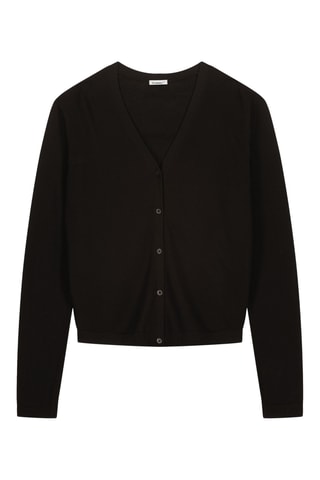 Cardigan in lana - Nero 