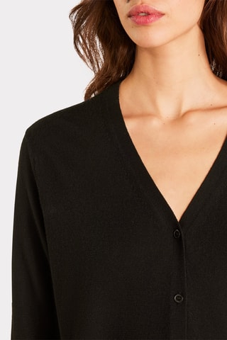 Cardigan in lana - Nero 