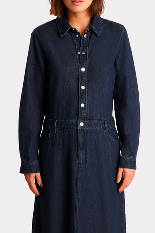 Abito lungo in jeans - Navy