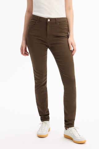 Pantalon slim - Marron