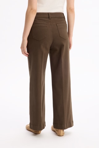 Pantalon large - Marron
