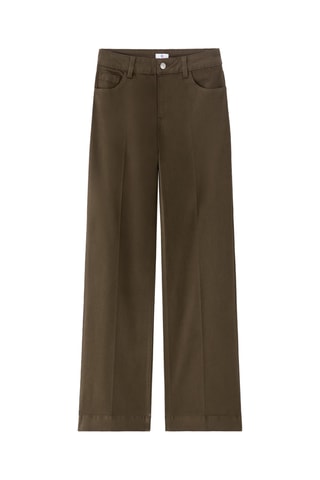Pantalon large - Marron