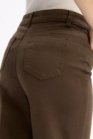 Pantalon large - Marron