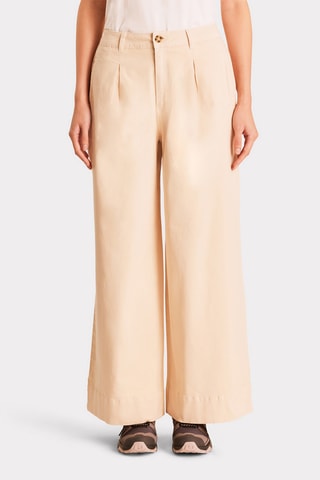 Pantalon large - Beige
