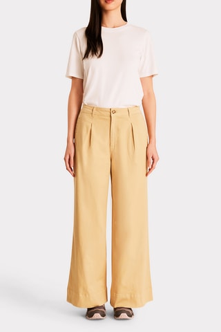 Pantalon large - Beige