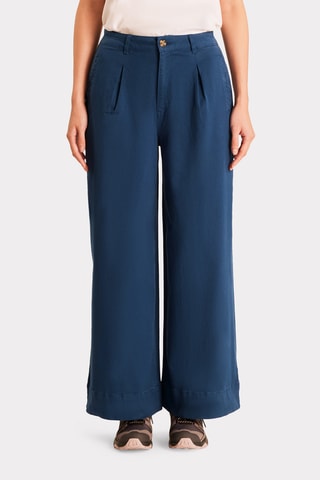Pantalon large - Bleu marine