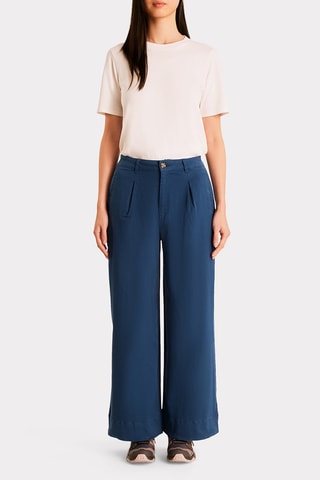Pantalon large - Bleu marine