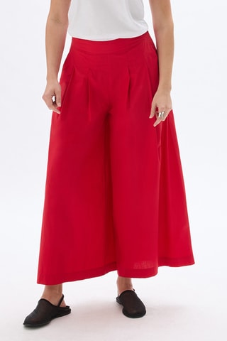 Pantalon large - Rouge