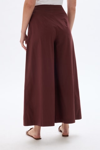 Pantalon large - Marron
