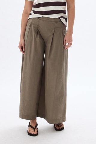 Pantalon large - Gris