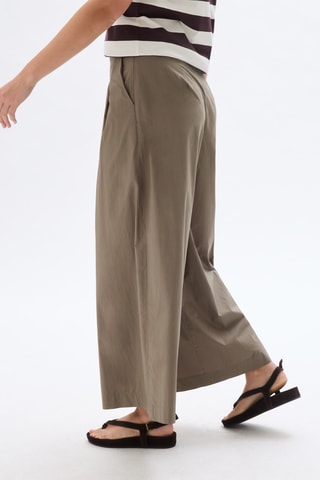 Pantalon large - Gris