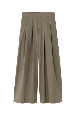 Pantalon large - Gris