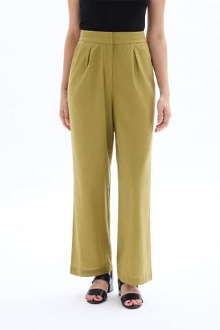 Pantalon large - Vert olive
