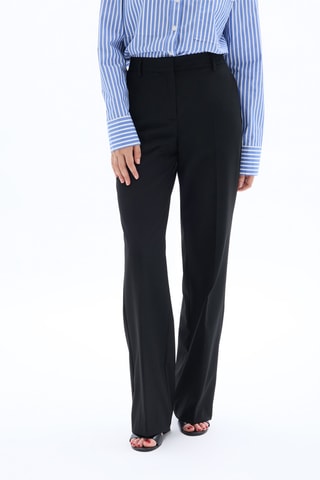 Pantalon droit taille haute - Noir