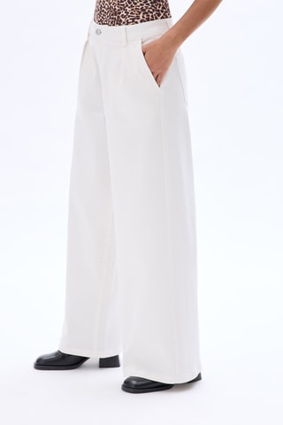 Jean large - Blanc