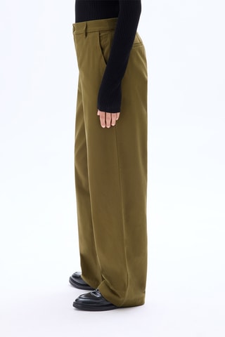 Pantalon droit taille haute - Kaki