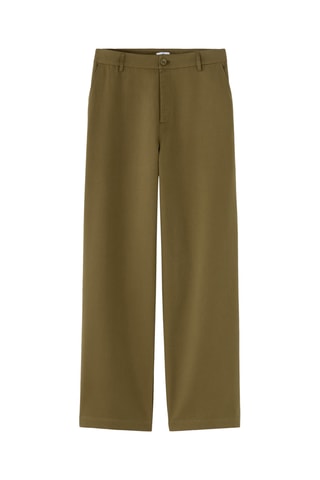 Pantalon droit taille haute - Kaki