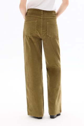 Pantalon large en velours - Kaki