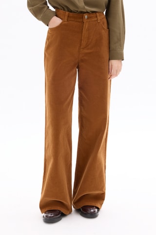 Pantalon large en velours - Camel