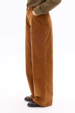 Pantalon large en velours - Camel