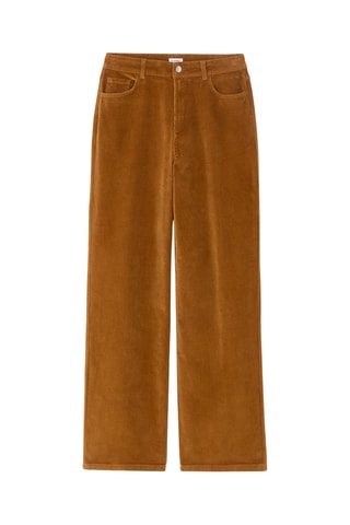 Pantalon large en velours - Camel
