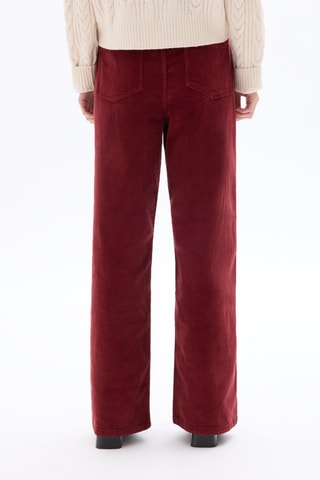 Pantalon large en velours - Bordeaux