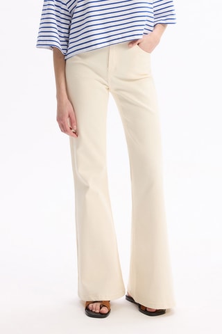 Pantalon flare taille haute - Ivoire